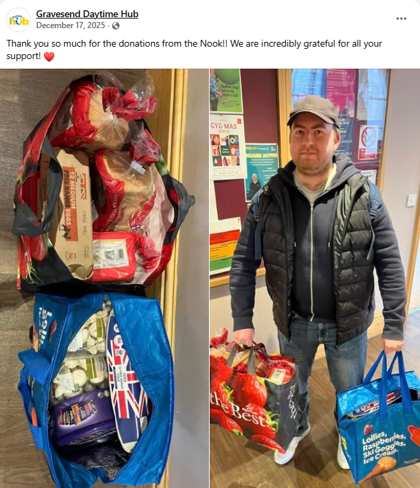 Donation box with essentials